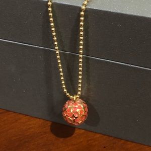 Authentic Coach Miranda logo ball necklace